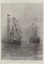 Het vertrek van de koning uit Cowes, 6 augustus